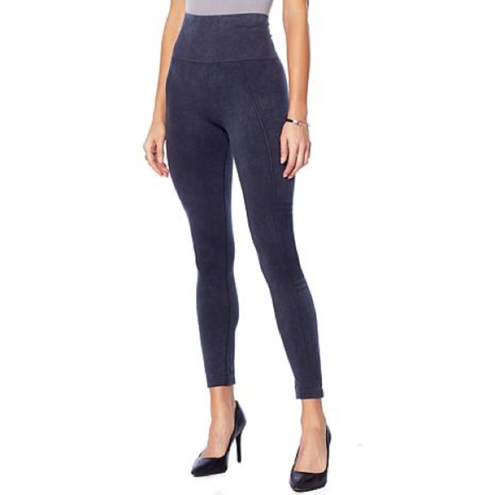 NWT Yummie black washed moto leggings size L/XL